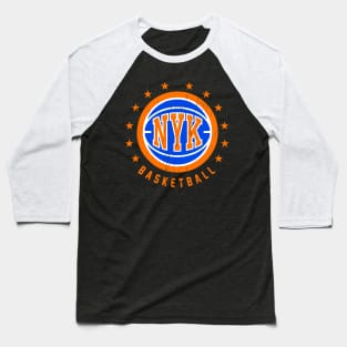 NYK Basketball Vintage Distressed Baseball T-Shirt